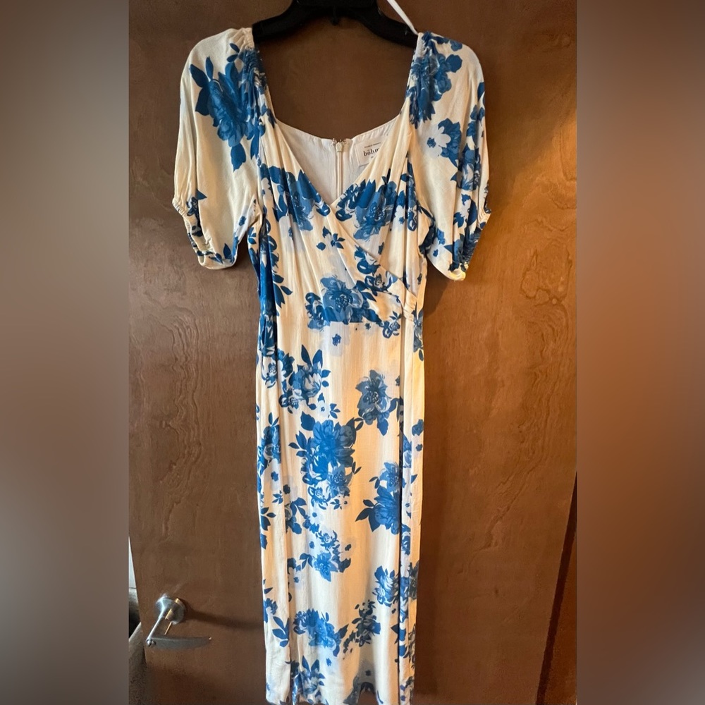 Blue floral dress